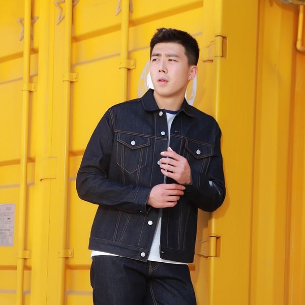 shi lan type3 original cow denim jacket loose jeans men's spring and autumn xinjiang cotton, Black
shi lan type3 original cow denim jacket loose jeans men's spring and autumn xinjiang cotton, Black