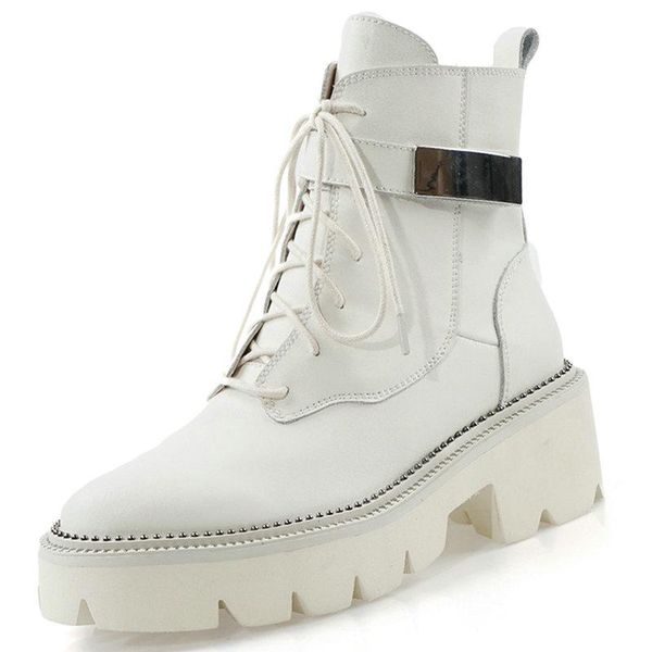 boots lace up motorcycle women genuine leather chunky high heels platform ankle winter office lady working shoes woman, Black
boots lace up motorcycle women genuine leather chunky high heels platform ankle winter office lady working shoes woman, Black