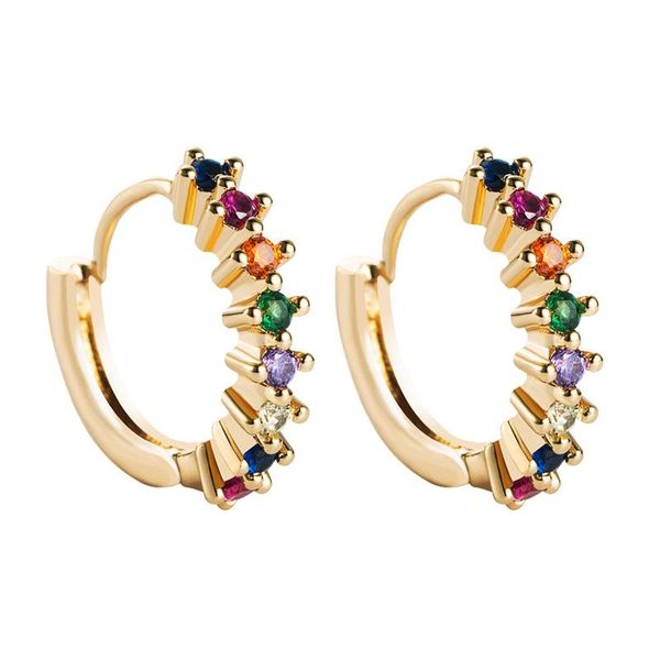 hoop & huggie colorful zircon rainbow earrings for women multicolor crystal charming female wedding earring piercing jewelry gifts, Golden;silver
hoop & huggie colorful zircon rainbow earrings for women multicolor crystal charming female wedding earring piercing jewelry gifts, Golden;silver