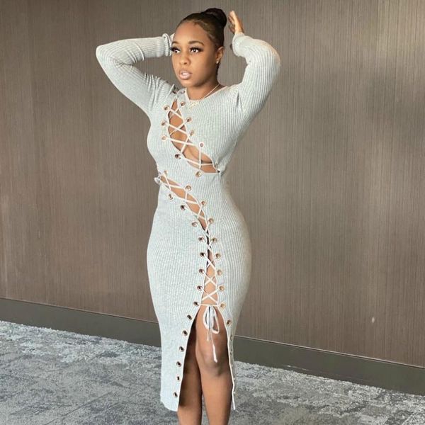 casual dresses women's spring autumn bandage hollow bodycon dress long sleeve o-neck streetwear club vestido, Black;gray
casual dresses women's spring autumn bandage hollow bodycon dress long sleeve o-neck streetwear club vestido, Black;gray