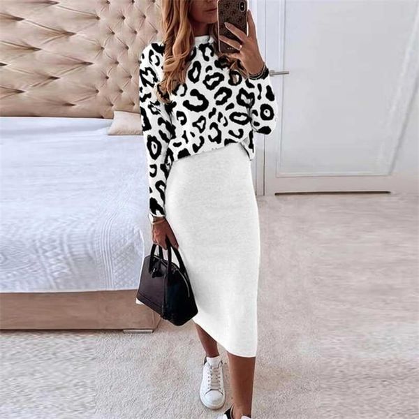 autumn casual o-neck sweatshirt pullover and bodycon skirt outfits lady fashion suits women elegant leopard print two piece set 211109, White
autumn casual o-neck sweatshirt pullover and bodycon skirt outfits lady fashion suits women elegant leopard print two piece set 211109, White