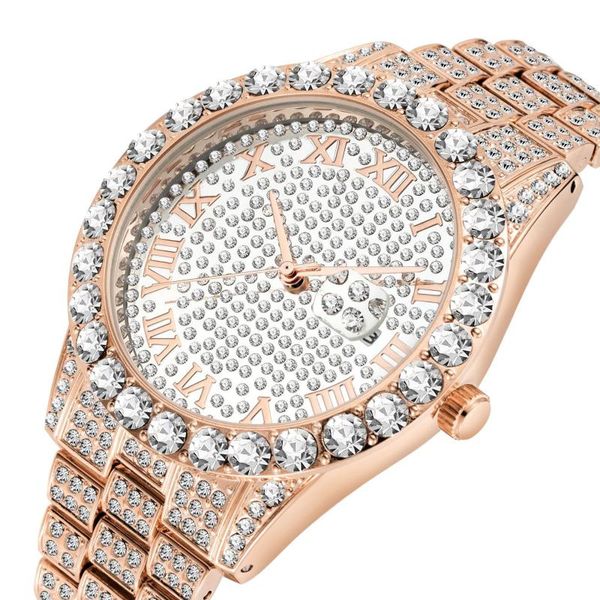 wristwatches luxury hip hop iced out watch gold black diamond brand for men quartz wristwatch relogio masculino watches reloj, Slivery;brown
wristwatches luxury hip hop iced out watch gold black diamond brand for men quartz wristwatch relogio masculino watches reloj, Slivery;brown