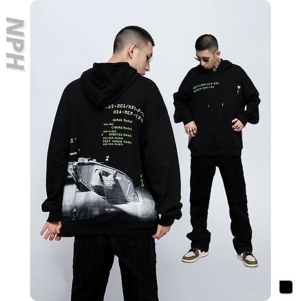 nph guochao 2021 autumn and winter new fashion brand hip hop casual sweater men's loose print ins hoodie, Black
nph guochao 2021 autumn and winter new fashion brand hip hop casual sweater men's loose print ins hoodie, Black