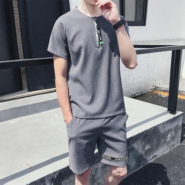 men's tracksuits young summer suit fashion handsome high school students short sleeve t-shirt boys, Gray
men's tracksuits young summer suit fashion handsome high school students short sleeve t-shirt boys, Gray