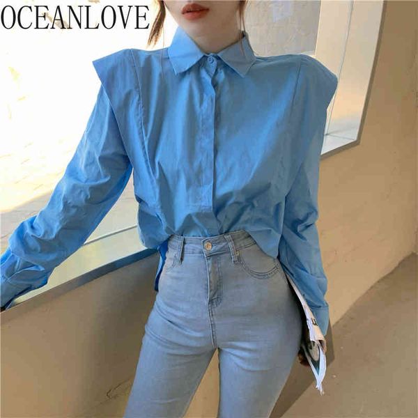 solid women shirts long sleeve single breasted spring vintage candy color blusas mujer 210415, White
solid women shirts long sleeve single breasted spring vintage candy color blusas mujer 210415, White