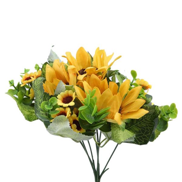 decorative flowers & wreaths 1 flower with 7 branches diy wreath artificial yellow sunflower home wedding decoration bride wrist
decorative flowers & wreaths 1 flower with 7 branches diy wreath artificial yellow sunflower home wedding decoration bride wrist