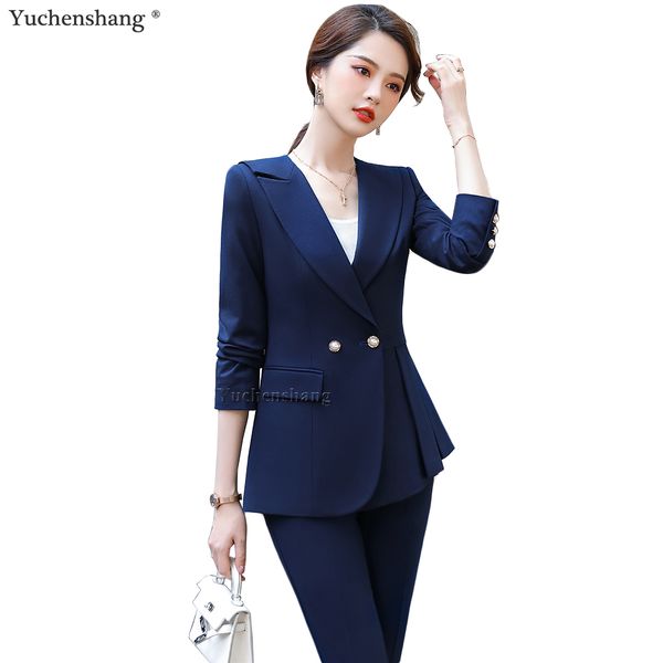 women's suits & blazers fashion latest ladies business pant suit white blue black uniform design formal 2 piece coat blazer set for wom, White;black
women's suits & blazers fashion latest ladies business pant suit white blue black uniform design formal 2 piece coat blazer set for wom, White;black