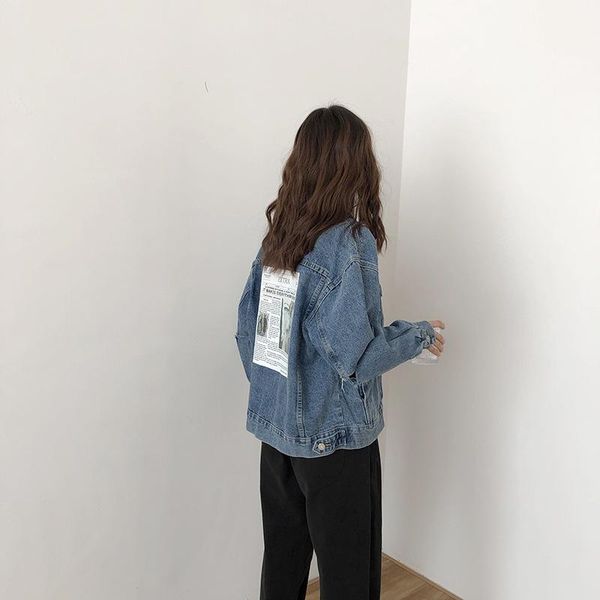 women's jackets back printed jeans jacket female spring 2021 han edition easy leisure jacket, 19530, Black;brown
women's jackets back printed jeans jacket female spring 2021 han edition easy leisure jacket, 19530, Black;brown