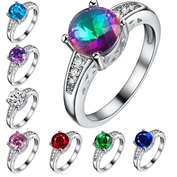 8 colors aaa zircon 100% 925 sterling silver ring with multicolor oval rings for women gift wedding accessories
8 colors aaa zircon 100% 925 sterling silver ring with multicolor oval rings for women gift wedding accessories