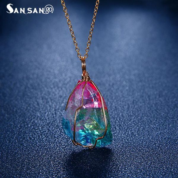 pendant necklaces 1pcs gold color winding chain mixing natural stone necklace chocker quartz crystal choker for women jewelry gift, Silver
pendant necklaces 1pcs gold color winding chain mixing natural stone necklace chocker quartz crystal choker for women jewelry gift, Silver