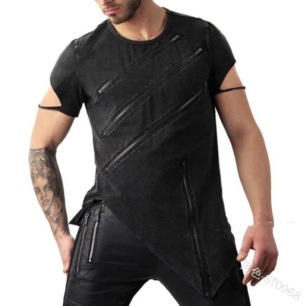 men's t-shirts zipper men's tshirt summer fashion short sleeve round neck pullover plus size slim streetwear for men, White;black
men's t-shirts zipper men's tshirt summer fashion short sleeve round neck pullover plus size slim streetwear for men, White;black