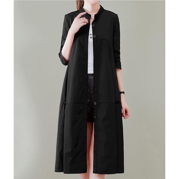 women's trench coats windbreaker medium length female 2021 spring thin section nine points sleeve single-breasted coat women1, Tan;black
women's trench coats windbreaker medium length female 2021 spring thin section nine points sleeve single-breasted coat women1, Tan;black