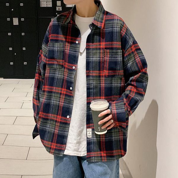 men's casual shirts 2021 autumn brand long sleeve plaid shirt student man large wholesale, White;black
men's casual shirts 2021 autumn brand long sleeve plaid shirt student man large wholesale, White;black