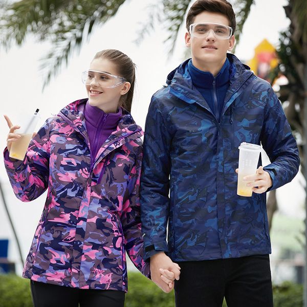 autumn and winter camouflage lovers' three in one stormsuit men's windproof waterproof two-piece outdoor suit women's group p, Black;brown
autumn and winter camouflage lovers' three in one stormsuit men's windproof waterproof two-piece outdoor suit women's group p, Black;brown