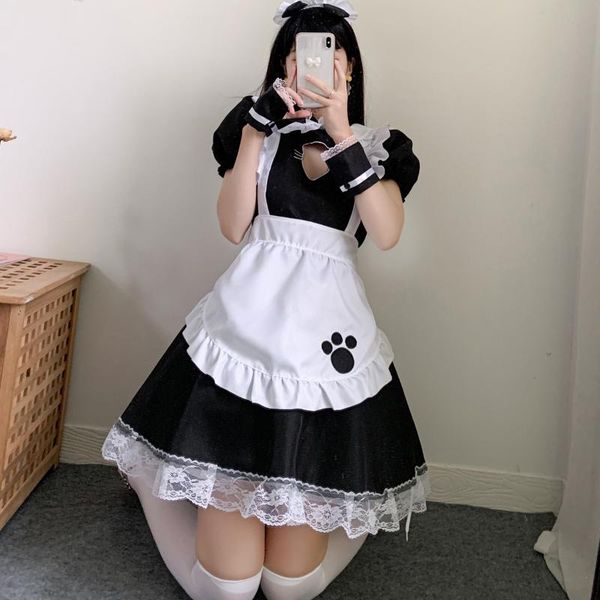 party dresses japanese style women midi dress lace brim puff sleeve bowtie neck patchwork kawaii ladies cosplay costumes #g2, White;black
party dresses japanese style women midi dress lace brim puff sleeve bowtie neck patchwork kawaii ladies cosplay costumes #g2, White;black