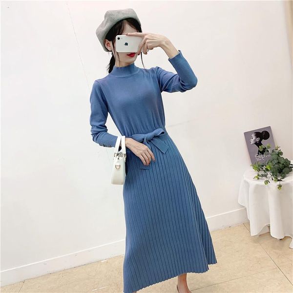 casual dresses autumn vintage slim sweater dress women knitted elegant high waist pleated sweaters winter long, Black;gray
casual dresses autumn vintage slim sweater dress women knitted elegant high waist pleated sweaters winter long, Black;gray