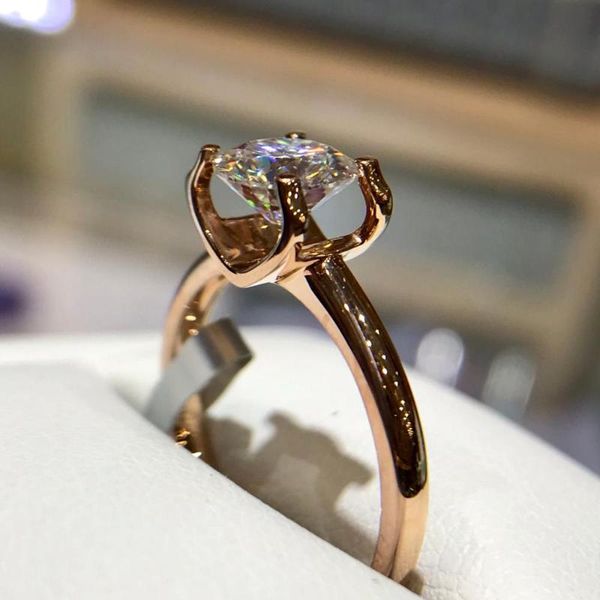 cluster rings 14k rose gold moissanite ring custom made jewelry trendy 4 claw wedding engagemen anniversary, Golden;silver
cluster rings 14k rose gold moissanite ring custom made jewelry trendy 4 claw wedding engagemen anniversary, Golden;silver