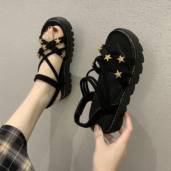 slippers jaylay women slip-on sandals house casual non-slip breathable soft bottom shoes bandaged stars, Black
slippers jaylay women slip-on sandals house casual non-slip breathable soft bottom shoes bandaged stars, Black