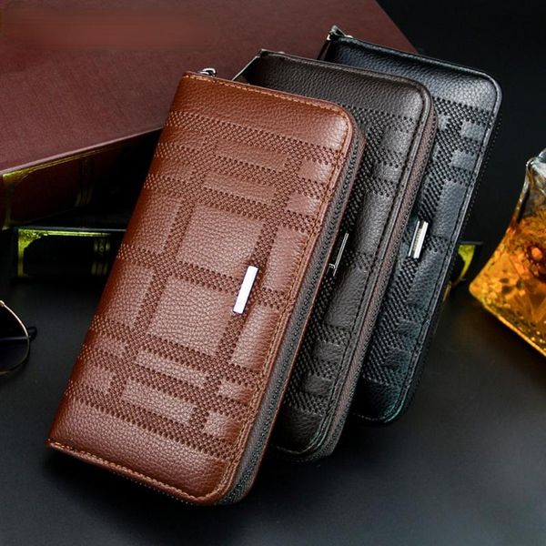 men's clutch bag long fashion business zipper large-capacity embossed pu wallet wallets, Red;black
men's clutch bag long fashion business zipper large-capacity embossed pu wallet wallets, Red;black
