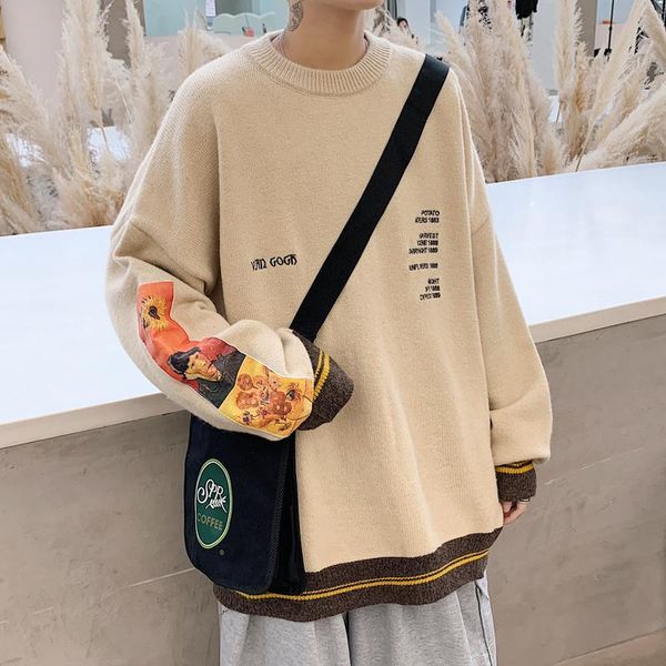 men's sweaters knitted winter sweater men clothing harajuku japanese pullover fashion mens clothes s-3xl streetwear, White;black
men's sweaters knitted winter sweater men clothing harajuku japanese pullover fashion mens clothes s-3xl streetwear, White;black