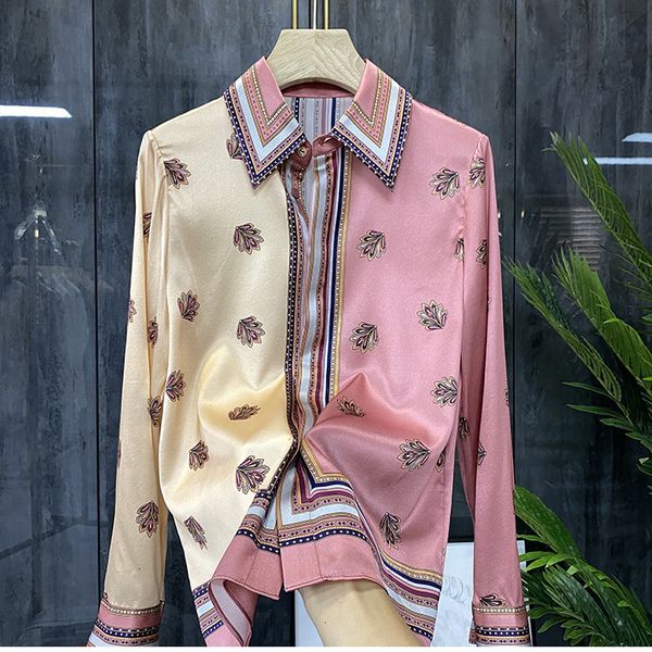 women's blouses & shirts spring 2021 fashion women of high floral quality printing long sleeves c247, White
women's blouses & shirts spring 2021 fashion women of high floral quality printing long sleeves c247, White