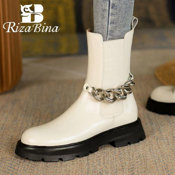 boots rizabina women fashion winter genuine leather ankle shoes flat heel metal chains short boot ladies footwear size 34-39, Black
boots rizabina women fashion winter genuine leather ankle shoes flat heel metal chains short boot ladies footwear size 34-39, Black
