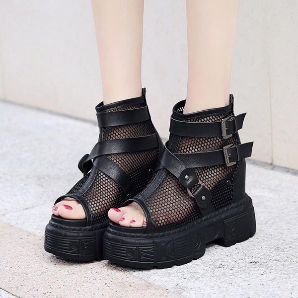fashion summer platform wedge sandals boots high heels mesh breathable casual shoes woman women female, Black
fashion summer platform wedge sandals boots high heels mesh breathable casual shoes woman women female, Black