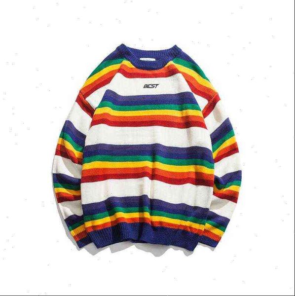 fashion retro hit color o women sweaters neck knit rainbow striped drop high quality, White;black
fashion retro hit color o women sweaters neck knit rainbow striped drop high quality, White;black