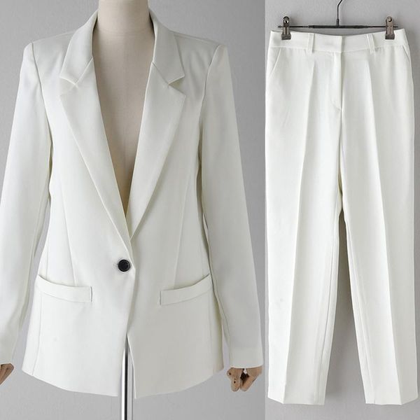women's suits & blazers women pant loose business career leisure 2 piece sets single buckle pink blazer jacket + office lady suit, White;black
women's suits & blazers women pant loose business career leisure 2 piece sets single buckle pink blazer jacket + office lady suit, White;black