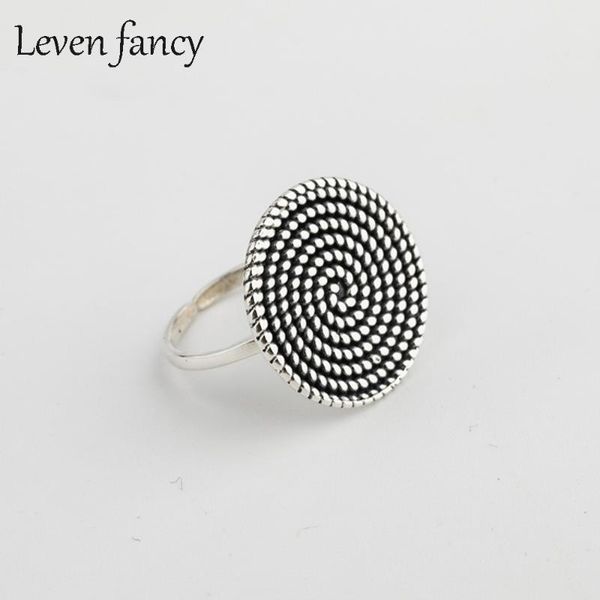 cluster rings handmade vintage 925 silver rope ring female women's round disc big spiral charm open adjust filigree index finger, Golden;silver
cluster rings handmade vintage 925 silver rope ring female women's round disc big spiral charm open adjust filigree index finger, Golden;silver