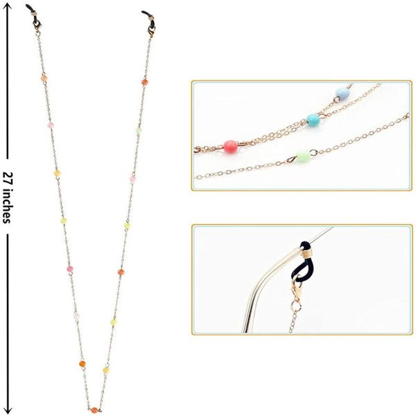 chains 2021 fashion women 6 pcs sunglasses chain necklace anti-loss beaded mask rope glasses available wholesale, Silver
chains 2021 fashion women 6 pcs sunglasses chain necklace anti-loss beaded mask rope glasses available wholesale, Silver