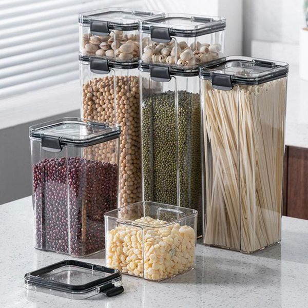 storage bottles & jars 460/700/1300/1800ml container plastic kitchen refrigerator box multigrain tank transparent sealed
storage bottles & jars 460/700/1300/1800ml container plastic kitchen refrigerator box multigrain tank transparent sealed