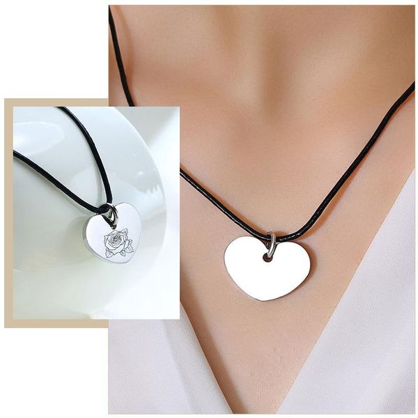 personalize engrave stainless steel heart style necklaces for women anniversary gifts custom jewelry chains, Silver
personalize engrave stainless steel heart style necklaces for women anniversary gifts custom jewelry chains, Silver