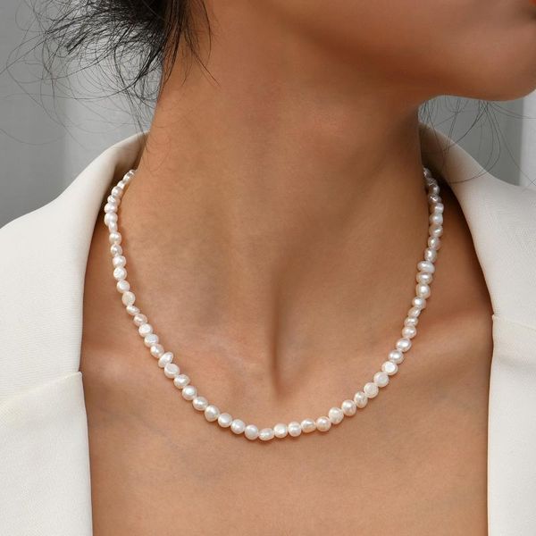chains 6mm pearl necklace specially designed for women simple fashion handmade surprise gift girlfriend party, Silver
chains 6mm pearl necklace specially designed for women simple fashion handmade surprise gift girlfriend party, Silver