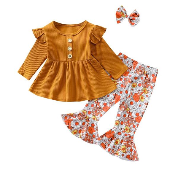 clothing sets 1-3years girls casual three-piece clothes set sleeves pullover, floral printed pattern pants and headdress, White
clothing sets 1-3years girls casual three-piece clothes set sleeves pullover, floral printed pattern pants and headdress, White
