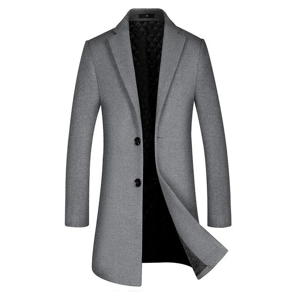 men's wool & blends autumn winter thick coat business solid color plus cotton blended trench to keep warm classic, Black
men's wool & blends autumn winter thick coat business solid color plus cotton blended trench to keep warm classic, Black