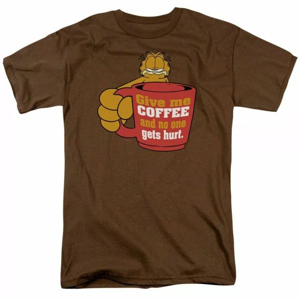 garfield give me coffee t shirt mens licensed cat jim davis comic tee coffee, White;black
garfield give me coffee t shirt mens licensed cat jim davis comic tee coffee, White;black