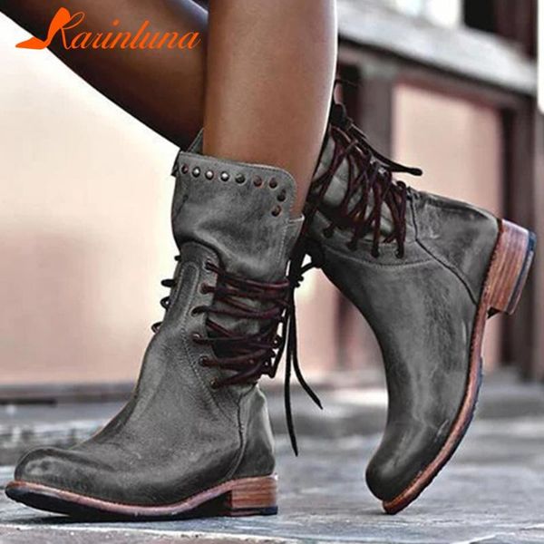 boots karin dropship fashion woman shoes vintage western lace-up mid-calf low heels autumn, Black
boots karin dropship fashion woman shoes vintage western lace-up mid-calf low heels autumn, Black