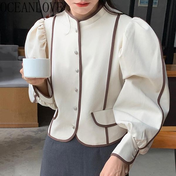 women's jackets oceanlove puff sleeve women autumn vintage contrast color korean chic veste femme stand collar short chaqueta mujer, Black;brown
women's jackets oceanlove puff sleeve women autumn vintage contrast color korean chic veste femme stand collar short chaqueta mujer, Black;brown