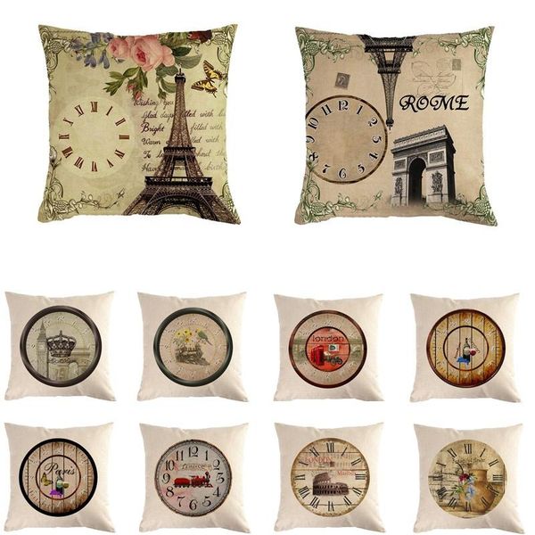 cushion/decorative pillow 45*45cm retro clock pattern cotton linen throw cushion cover home decoration sofa bed decor decorative pillowcase
cushion/decorative pillow 45*45cm retro clock pattern cotton linen throw cushion cover home decoration sofa bed decor decorative pillowcase