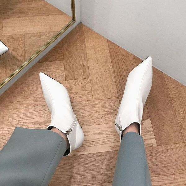 boots autumn and winter style with fine pointed high heels white leather women's spring wedgie gf13, Black
boots autumn and winter style with fine pointed high heels white leather women's spring wedgie gf13, Black