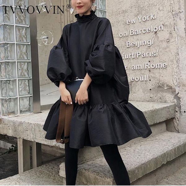 spring women clothing turtleneck lantern sleeves pleated big hem stain japan styles dress dresses e102 casual, Black;gray
spring women clothing turtleneck lantern sleeves pleated big hem stain japan styles dress dresses e102 casual, Black;gray