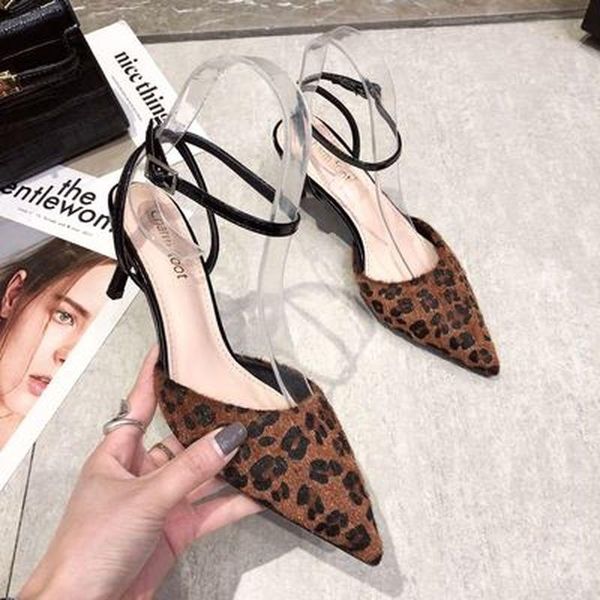 dress shoes 2021 leopard print buckle ankle strap 6cm stiletto high heels female fashion pointed toe women party pumps, Black
dress shoes 2021 leopard print buckle ankle strap 6cm stiletto high heels female fashion pointed toe women party pumps, Black