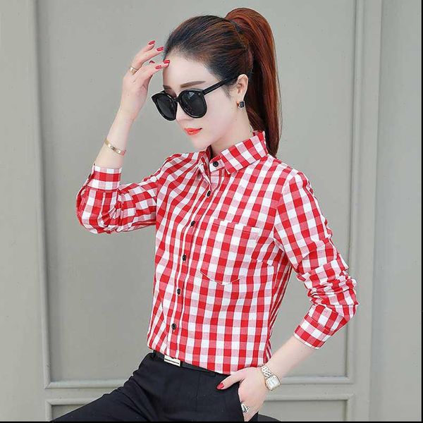 women womens shirts spring autumn style blouses lady casual long sleeve plaid printed blusas with pocket df2807, White
women womens shirts spring autumn style blouses lady casual long sleeve plaid printed blusas with pocket df2807, White