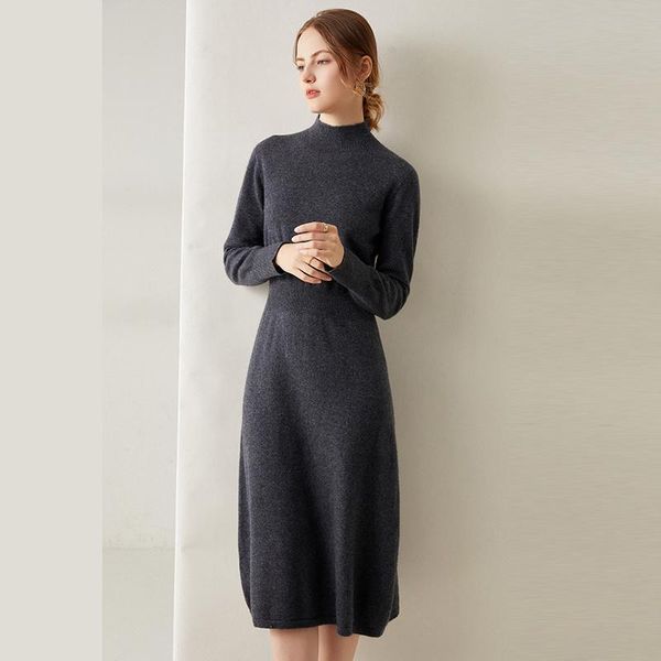 casual dresses plus longer 100% pure goat cashmere knitted dress women winter warm grade ladies jumpers, Black;gray
casual dresses plus longer 100% pure goat cashmere knitted dress women winter warm grade ladies jumpers, Black;gray
