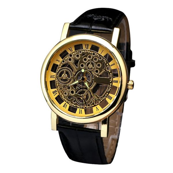 wristwatches relogio masculino 2021 fashion men's business luxury watches hollow mechanics-shape gold leather band analog quartz wrist, Slivery;brown
wristwatches relogio masculino 2021 fashion men's business luxury watches hollow mechanics-shape gold leather band analog quartz wrist, Slivery;brown