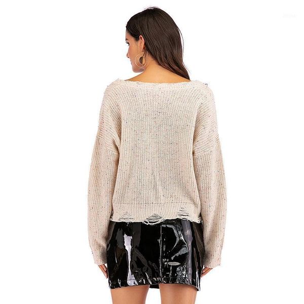 autumn and winter women's sweater long sleeve color matching loose tie women 2021 women' sweaters, White;black
autumn and winter women's sweater long sleeve color matching loose tie women 2021 women' sweaters, White;black