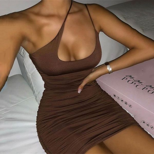 casual dresses ladies strap sling solid brown red for women's 2021 summer fashion long night club party clothes, Black;gray
casual dresses ladies strap sling solid brown red for women's 2021 summer fashion long night club party clothes, Black;gray