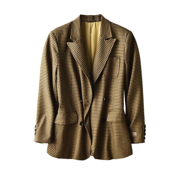 women's suits & blazers shuchan retro plaid jackets for women blazersspring/autumn vintage double breasted straight ladies winter clot, White;black
women's suits & blazers shuchan retro plaid jackets for women blazersspring/autumn vintage double breasted straight ladies winter clot, White;black