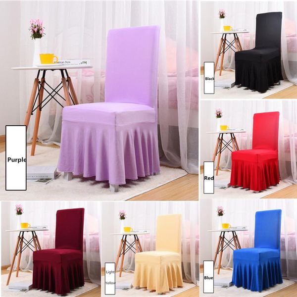 elastic skirted dining chair cover spandex stretch seat protector universal size for wedding party el decoration covers
elastic skirted dining chair cover spandex stretch seat protector universal size for wedding party el decoration covers